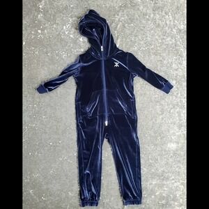 One Piece Original Velvet Kids Navy Jumpsuit Size 110